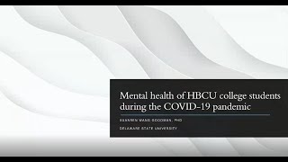 Mental Health of HBCU College Students During the COVID-19 Pandemic