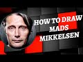 How to Draw Mads Mikkelsen- Realistic timelapse Drawing