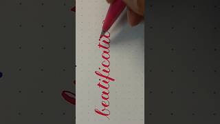 The act of making blissfully happy #copperplate #calligraphy #pentelbrushpen #touchsignpen