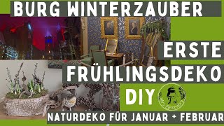 Naturdeko für Januar + Februar mit Narzissen \u0026 Burg Hohenzollern