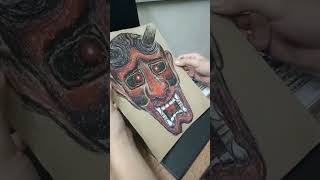 #japanese #หน้ากากไฟเบอร์อาร์ต #lifestudio #ไลฟ์สตูดิโอ #งานศิลปะ #หน้ากากฮันยา #mask #hannya #art