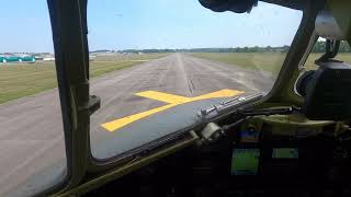 Douglas C-47 - That's All Brother - Landing at the NMUSAF  - Cockpit View