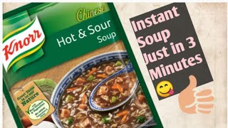 Knorr Soup || Just 3 Minutes Recipe || Knorr Hot \u0026 Sour Soup