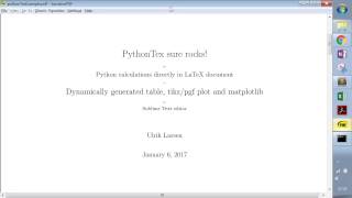 pythontex Latex with Python