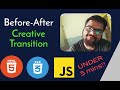 Before to After Image Slider using HTML, CSS and JavaScript | BeerSlider | Digital Art |Transition
