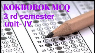 Kokborok MCQ 3rd semester