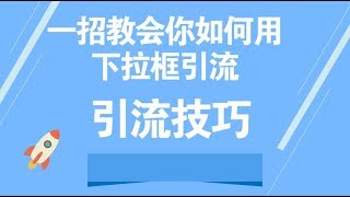 引流技巧，一招教会你如何用下拉框引流