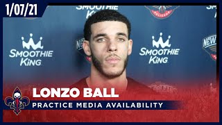 Lonzo Ball on Playing Against his Brother LaMelo Ball on January 8, 2021 | Pelic