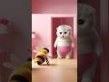 cute cat let go of the bee father bird