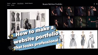 How to make a professional online portfolio