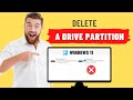 How to Delete a Drive Partition in Windows 11/10✅