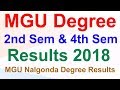 MGU Degree 2nd Sem Results 2018 | MGU Nalgonda Degree 2nd Sem & 4th Sem Results 2018