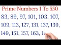 v 01 list of prime numbers 1 to 550 prime numbers 1 550 prime numbers between 1 and 550