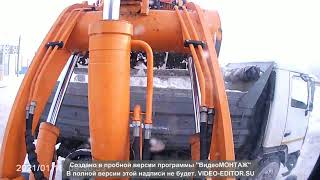 Погрузка снега Амкодор 342с4. Snow loading Amkodor 342с4