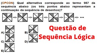 [PASSO A PASSO] Questão de concurso de sequência lógica com figuras (questões de sequência lógica)