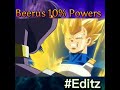 Beerus 10% powers#dbzp##dbk#dbz#db#shorts