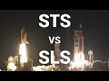 Shuttle vs Artemis Liftoff Comparison - STS, Shuttle, Launch, Camera Views, NASA, STS-131, Orion