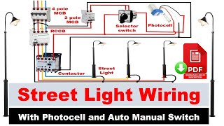 Street light Wiring connection with Sensor | photocell wiring diagram | Electrical Technician