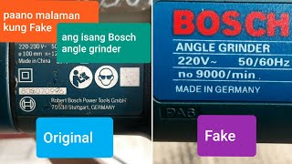 paano malaman kung hindi fake ang isang Bosch angle grinder