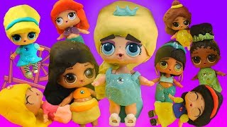 LOL Surprise Dolls Perform a Disney Princess Play! Starring Dollface, Curious QT, Angel, and Foxy!