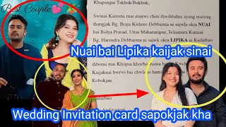 Nuai bai  Lipika Debbarma kaijak sinai invitation card sapokjak kha