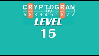 Cryptogram Level 15 Answers ✅ | Go Answer