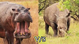 Hippo vs Rhino: Their Weight \u0026 Which Animal Is More Dangerous.