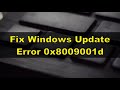 How to Fix Windows Update Error 0x8009001d?