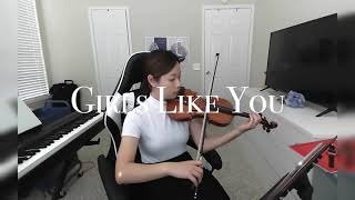 Maroon 5 feat. Cardi B - Girls Like You (Acoustic Ver.) | violin cover practice