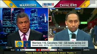 Stephen A. Smith on Lebron & Cavaliers loss to Warriors in Game 3 of NBA Finals 2018