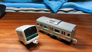 【改造プラレール】E501系の中間動力車を作成してみる