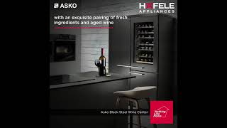 Asko Black Steel Wine Cabinet by Häfele