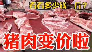 猪肉变价太吓人，看2月4日集市上卖多少钱一斤？大吃一惊~带你们看每天中国菜市场物价【茉茉妈vlog】