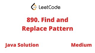 890. Find and Replace Pattern || java Solution