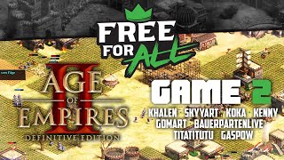 Age of Empires II FFA #3 : Game 2 (ShowMatch 100 subs)