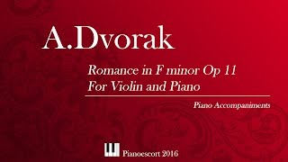 A.Dvorak - Romance in F minor Op 11 - Violin and Piano - Piano accompaniment