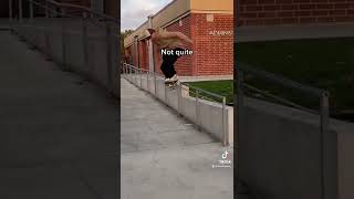 Skateboarding A Handrail