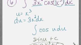 anti derivatives with u substitution