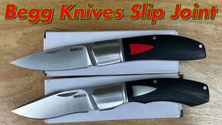 Begg Slip Joint Knives  JVO design !  Budget priced / Smooth walk \u0026 talk with 14C28N blades !