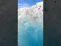 beautiful hidden ice lake on a solid glacier in alaska