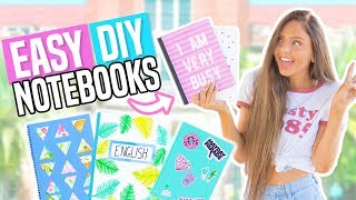 DIY Notebooks For Back To School! EASY DIY School Supplies 2017!