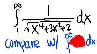 Comparison Theorem for improper integral, calculus 2 tutorial