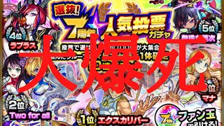 【モンスト】7周年人気投票ガチャ TOP20 大爆死