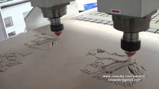 how to use DSP to control a double heads CNC router, China cnc router