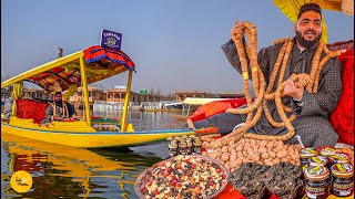 Kashmiri Man Selling Cheapest Dry Fruits On His Shikara Boat In Dal Lake l Srinagar Street Food