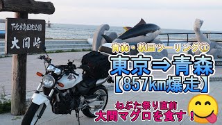 【青森・秋田ツーリング①】東京⇒青森大間漁港まで857km爆走！ねぶた祭りの前に大間マグロを食す♪