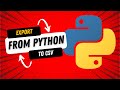 Export data from Python to CSV file (Pandas library)