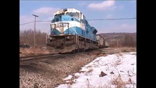 DEPLORABLE track, Conrail/NS SD80MAC #7212, Shelocta, PA  3/05/2005