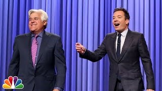 Jay Leno Tags In to Help Jimmy Tell Some Monologue Jokes in L.A.