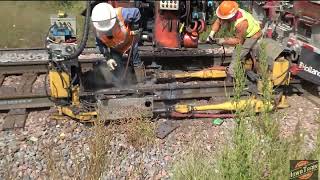 CN Rail Gang with close up views! Holland Flash Butt welder and lots of equipment views!